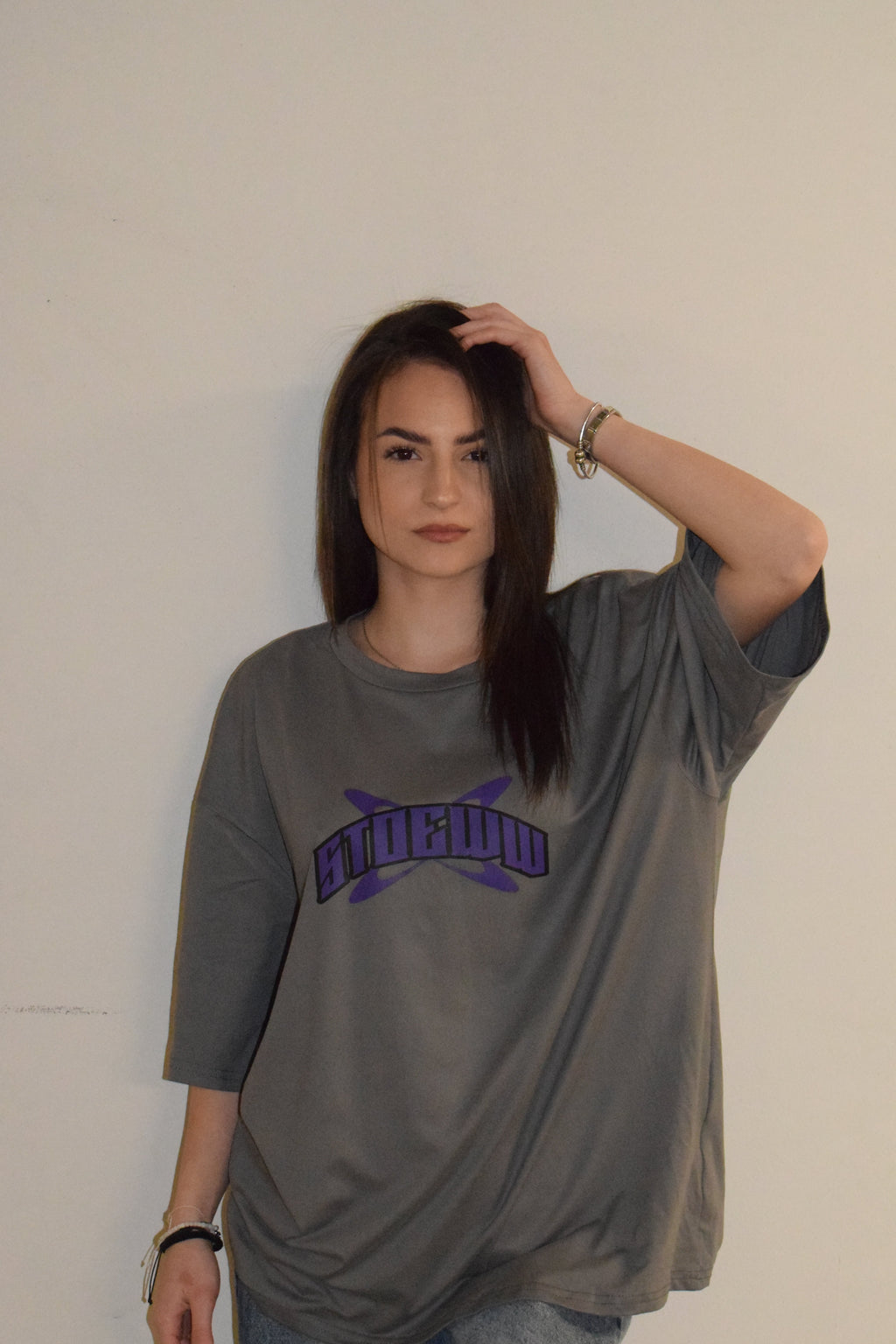 Oversized T-Shirt Angels with Cross