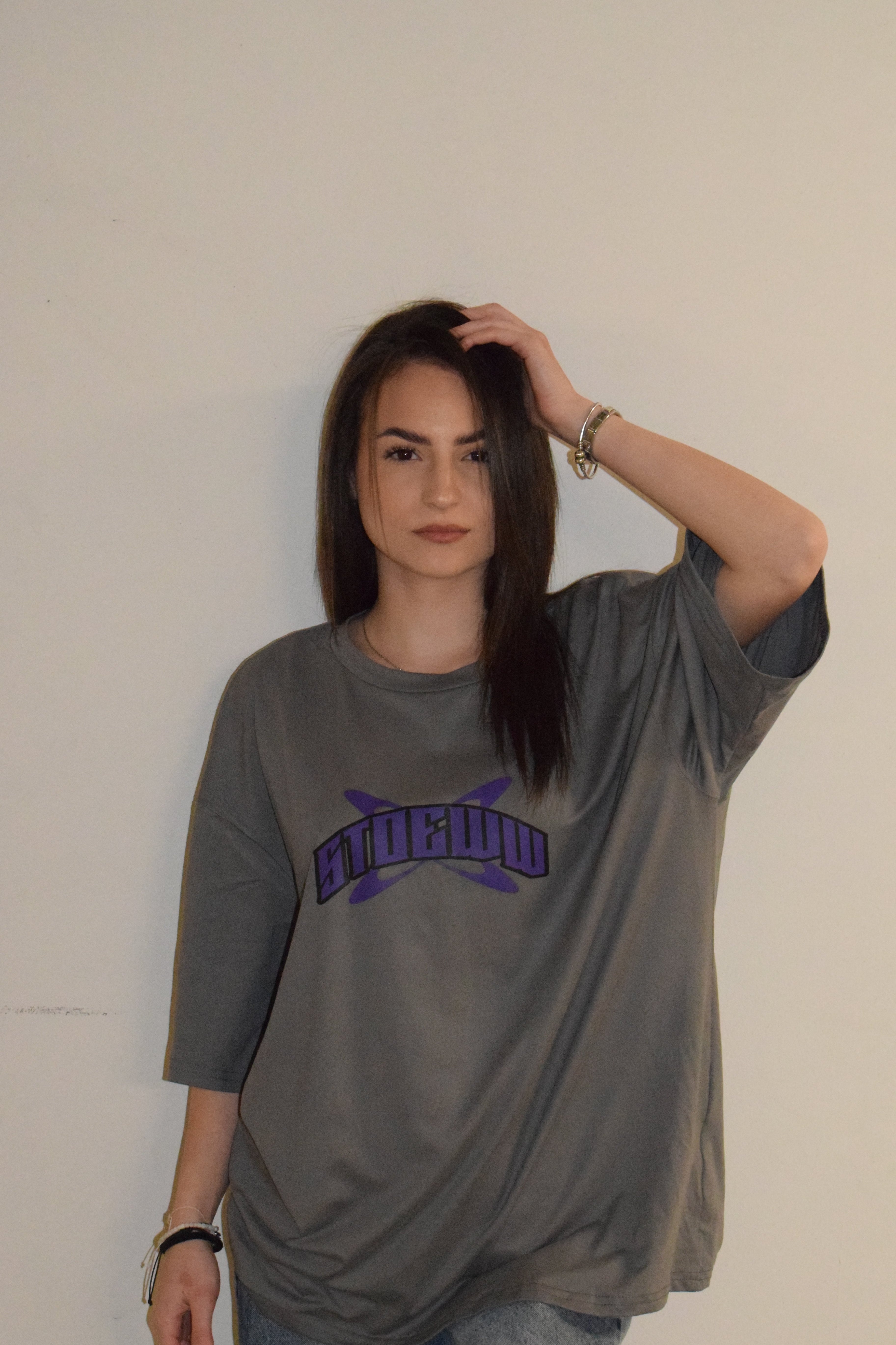 Oversized T-Shirt Angels with Cross