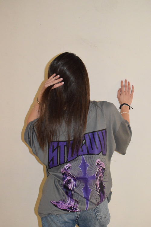 Oversized T-Shirt Angels with Cross